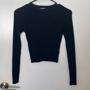 Black ribbed long sleeve | Small